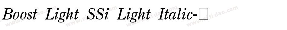 Boost Light SSi Light Italic字体转换